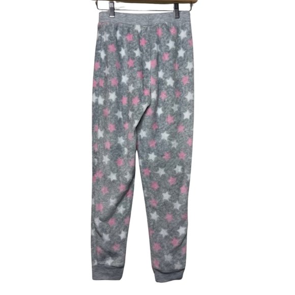BCBG GIRLS | Gray Fuzzy Star Pink & White Print Lounge Pants | Size L - Picture 5 of 10